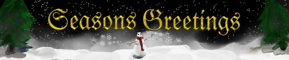 seasons greetings artrage snowman banner