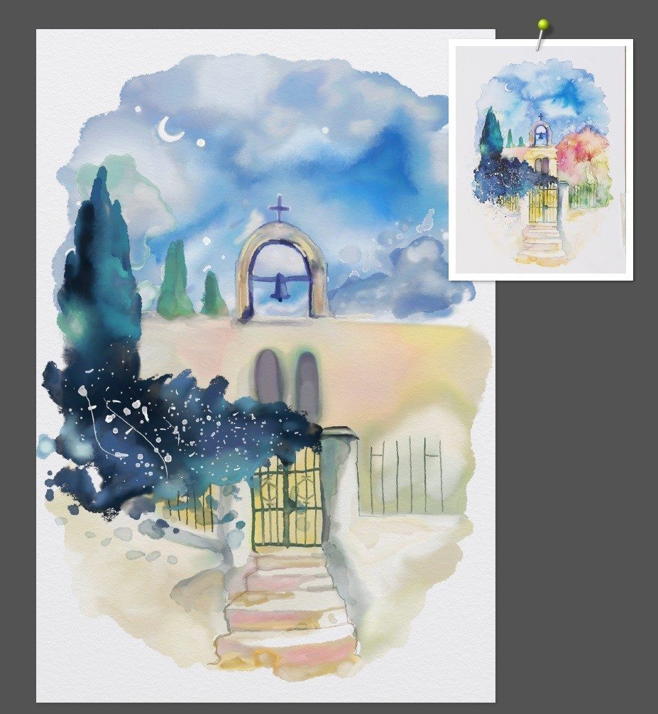 watercolour study WIP