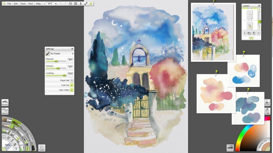 watercolour study artrage 4 screenshot